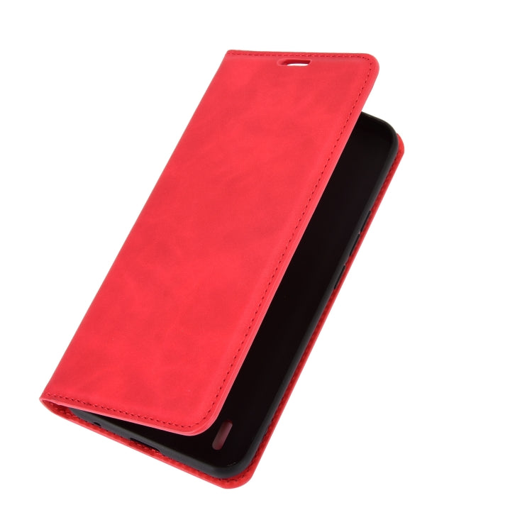 For Motorola Moto E7 Retro-skin Business Magnetic Suction Leather Case with Holder & Card Slots & Wallet