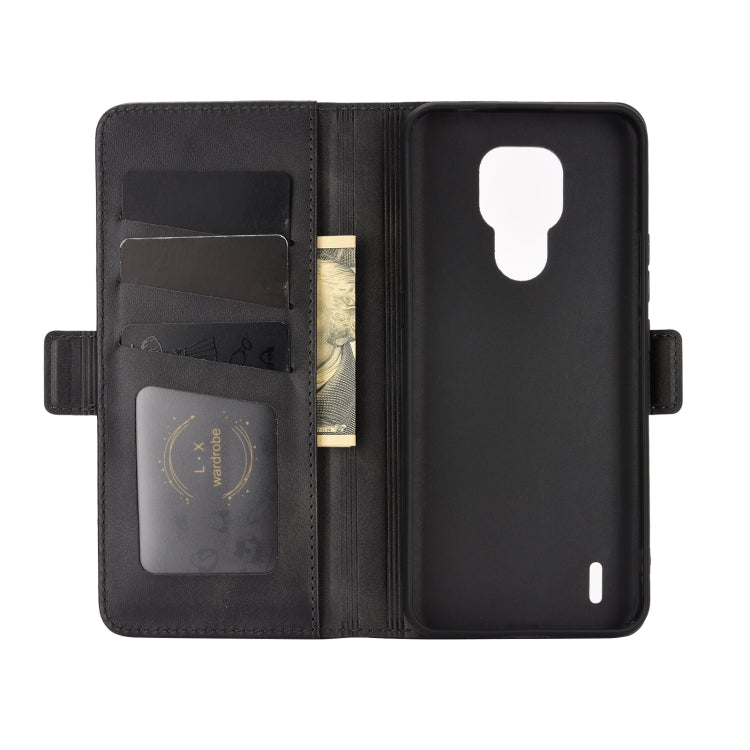 For Motorola Moto E7 Dual-side Magnetic Buckle Horizontal Flip Leather Case with Holder & Card Slots & Wallet