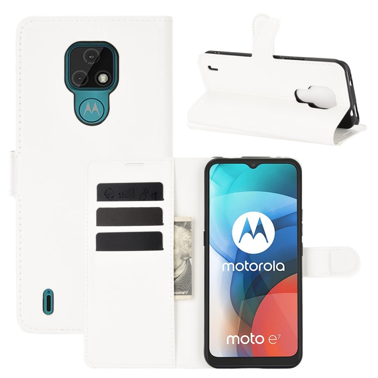 For Motorola Moto E7 Litchi Texture Horizontal Flip Protective Case with Holder & Card Slots & Wallet
