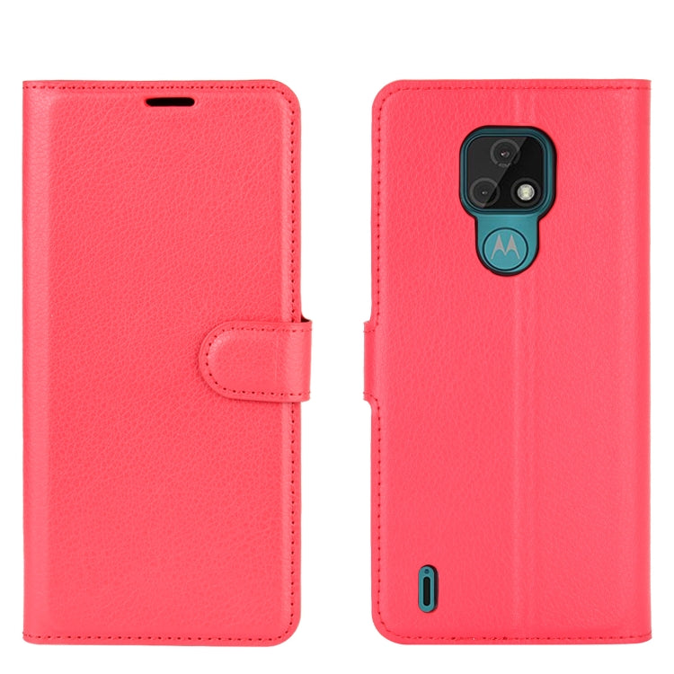 For Motorola Moto E7 Litchi Texture Horizontal Flip Protective Case with Holder & Card Slots & Wallet
