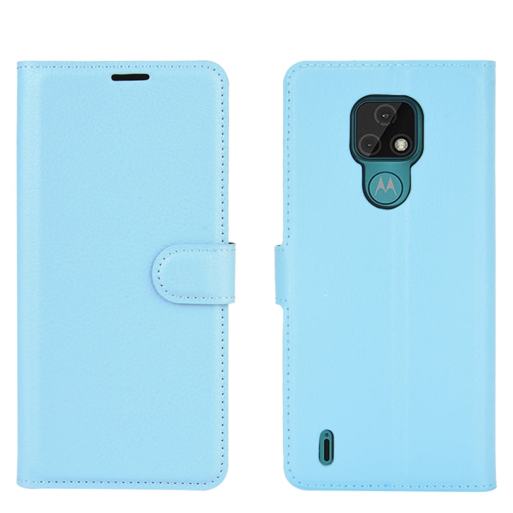 For Motorola Moto E7 Litchi Texture Horizontal Flip Protective Case with Holder & Card Slots & Wallet
