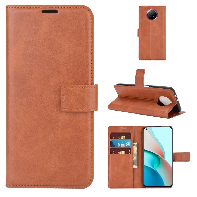 Retro Calf Pattern Buckle Horizontal Flip Leather Case with Holder & Card Slots & Wallet For Xiaomi Redmi Note 9 5G