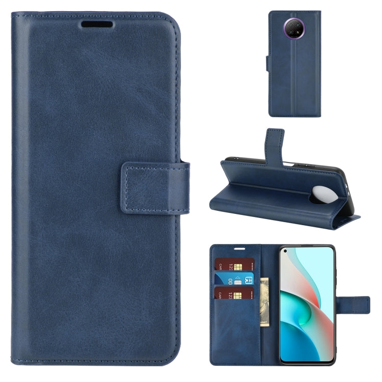 Retro Calf Pattern Buckle Horizontal Flip Leather Case with Holder & Card Slots & Wallet For Xiaomi Redmi Note 9 5G