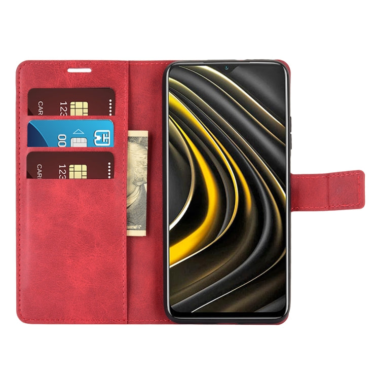 Retro Calf Pattern Buckle Horizontal Flip Leather Case with Holder & Card Slots & Wallet For Xiaomi POCO M3