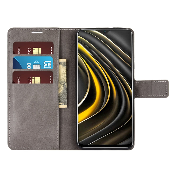 Retro Calf Pattern Buckle Horizontal Flip Leather Case with Holder & Card Slots & Wallet For Xiaomi POCO M3