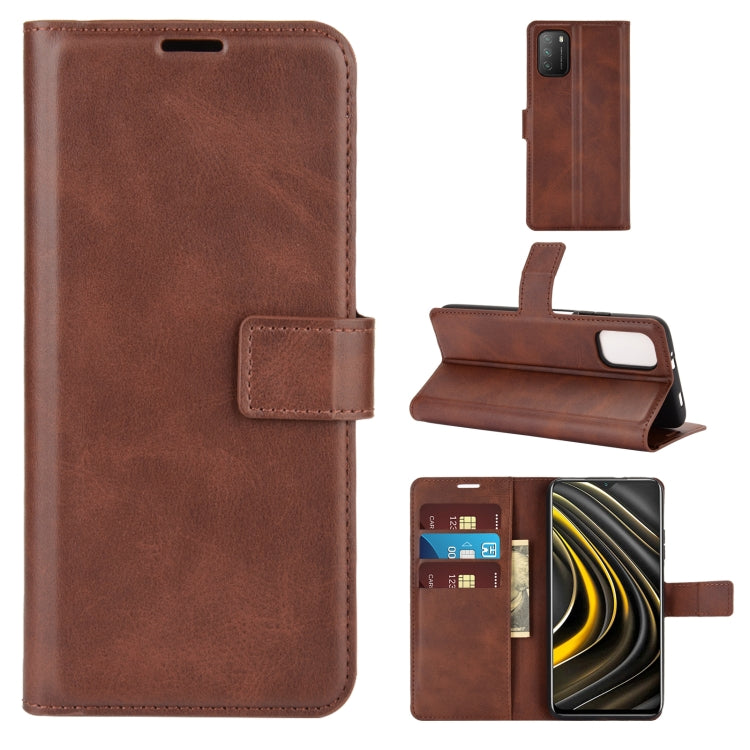Retro Calf Pattern Buckle Horizontal Flip Leather Case with Holder & Card Slots & Wallet For Xiaomi POCO M3