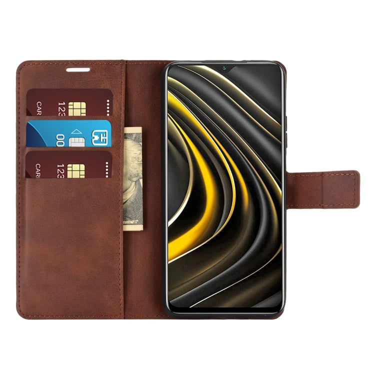 Retro Calf Pattern Buckle Horizontal Flip Leather Case with Holder & Card Slots & Wallet For Xiaomi POCO M3