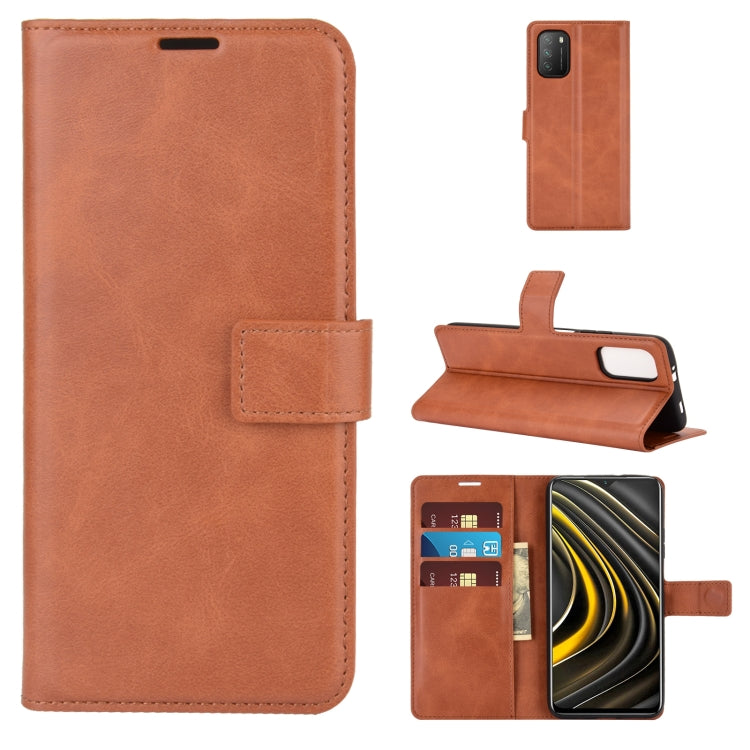 Retro Calf Pattern Buckle Horizontal Flip Leather Case with Holder & Card Slots & Wallet For Xiaomi POCO M3