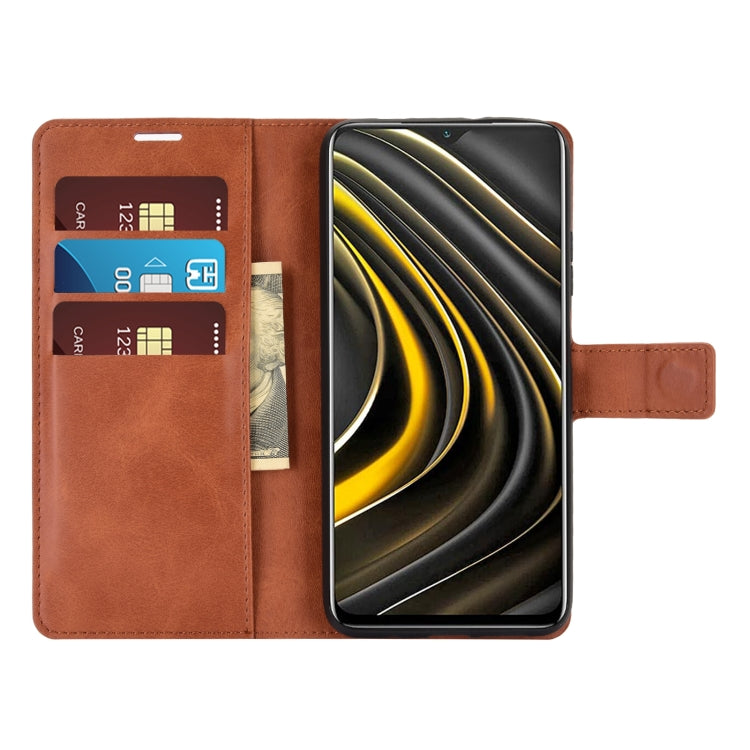 Retro Calf Pattern Buckle Horizontal Flip Leather Case with Holder & Card Slots & Wallet For Xiaomi POCO M3