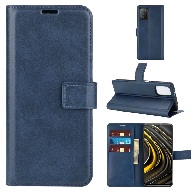 Retro Calf Pattern Buckle Horizontal Flip Leather Case with Holder & Card Slots & Wallet For Xiaomi POCO M3