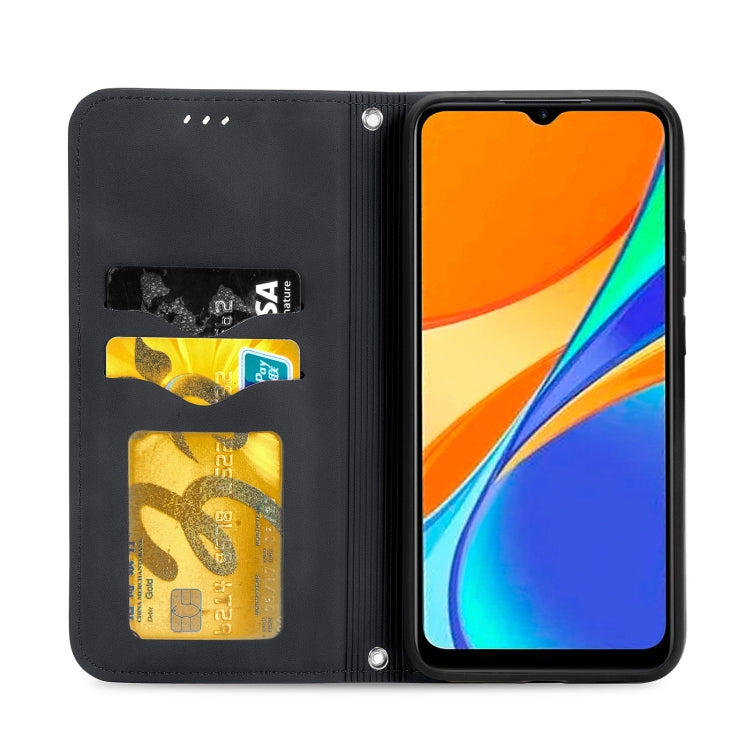 For Xiaomi Redmi 9C Retro Skin Feel Business Magnetic Horizontal Flip Leather Case With Holder & Card Slots & Wallet & Photo Frame
