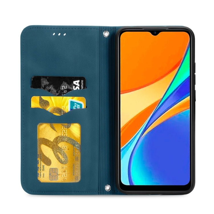 For Xiaomi Redmi 9C Retro Skin Feel Business Magnetic Horizontal Flip Leather Case With Holder & Card Slots & Wallet & Photo Frame
