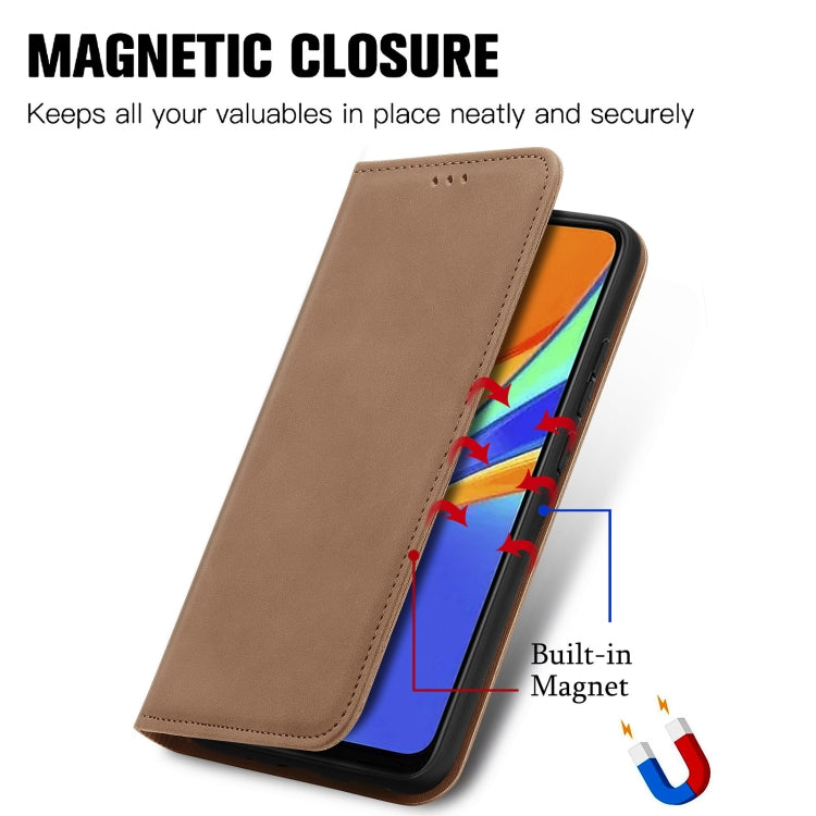For Xiaomi Redmi 9C Retro Skin Feel Business Magnetic Horizontal Flip Leather Case With Holder & Card Slots & Wallet & Photo Frame