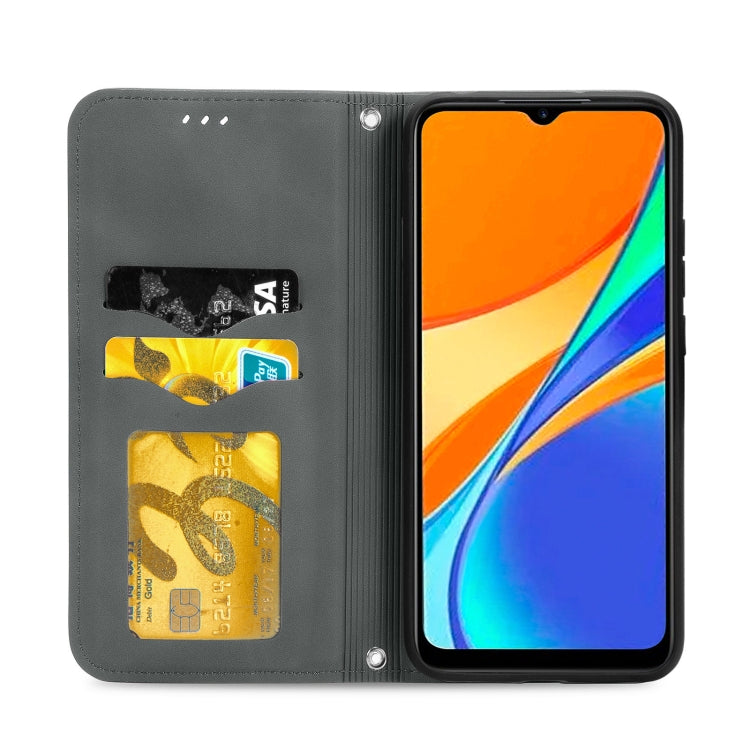 For Xiaomi Redmi 9C Retro Skin Feel Business Magnetic Horizontal Flip Leather Case With Holder & Card Slots & Wallet & Photo Frame