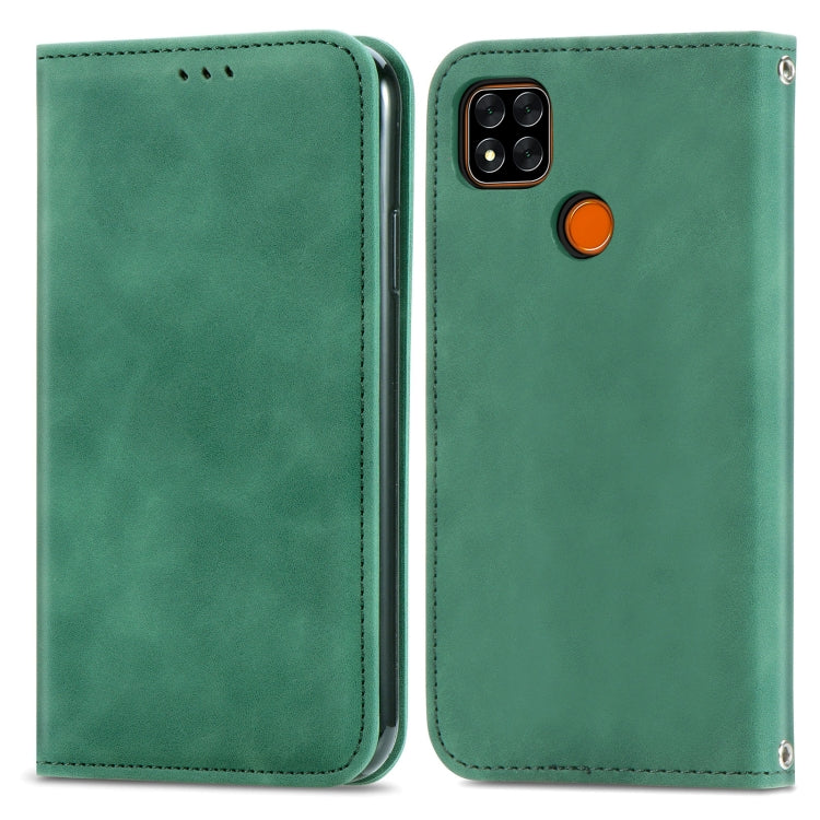 For Xiaomi Redmi 9C Retro Skin Feel Business Magnetic Horizontal Flip Leather Case With Holder & Card Slots & Wallet & Photo Frame