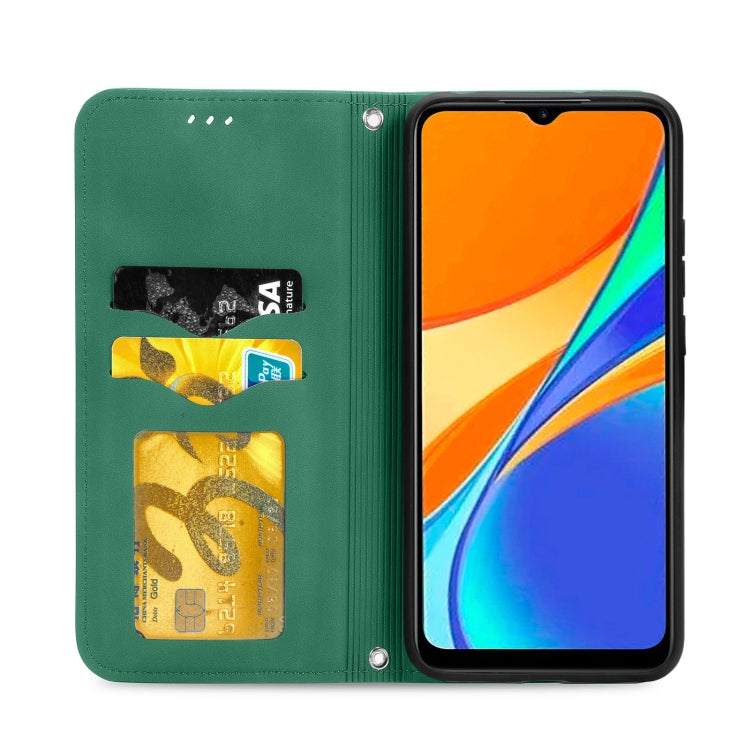For Xiaomi Redmi 9C Retro Skin Feel Business Magnetic Horizontal Flip Leather Case With Holder & Card Slots & Wallet & Photo Frame