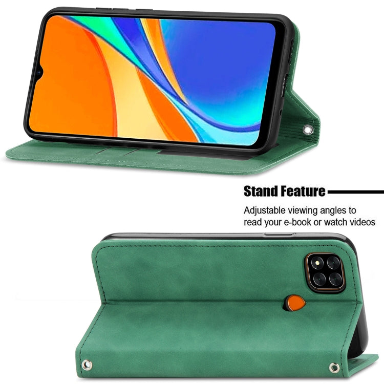 For Xiaomi Redmi 9C Retro Skin Feel Business Magnetic Horizontal Flip Leather Case With Holder & Card Slots & Wallet & Photo Frame