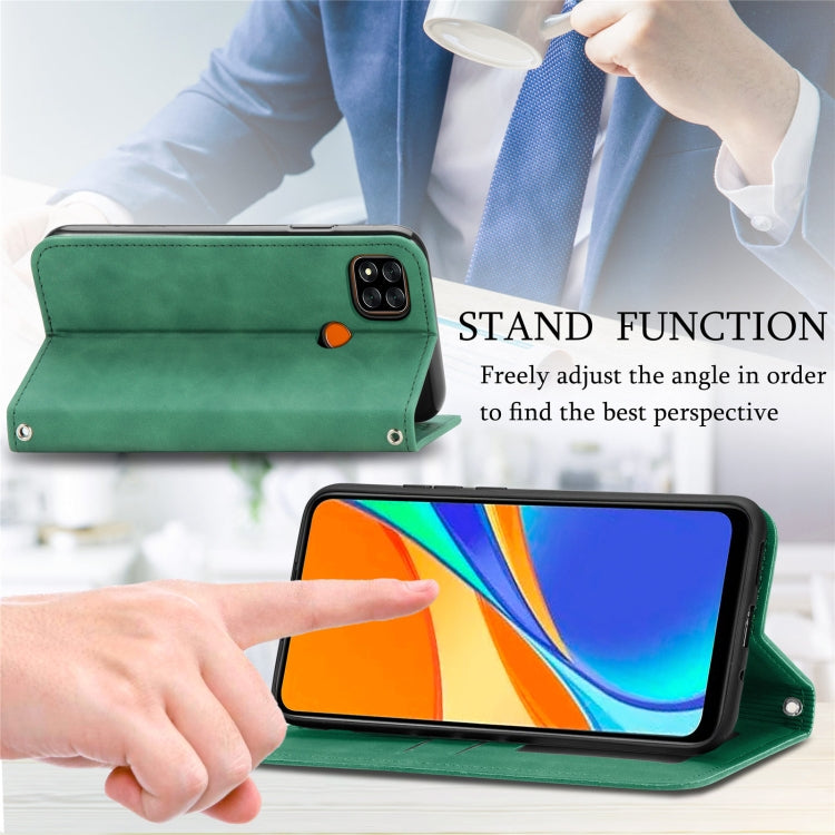 For Xiaomi Redmi 9C Retro Skin Feel Business Magnetic Horizontal Flip Leather Case With Holder & Card Slots & Wallet & Photo Frame