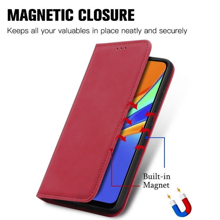For Xiaomi Redmi 9C Retro Skin Feel Business Magnetic Horizontal Flip Leather Case With Holder & Card Slots & Wallet & Photo Frame