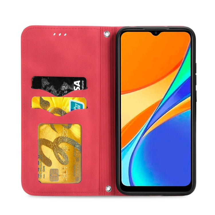 For Xiaomi Redmi 9C Retro Skin Feel Business Magnetic Horizontal Flip Leather Case With Holder & Card Slots & Wallet & Photo Frame