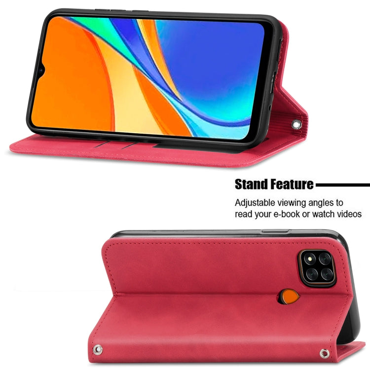 For Xiaomi Redmi 9C Retro Skin Feel Business Magnetic Horizontal Flip Leather Case With Holder & Card Slots & Wallet & Photo Frame