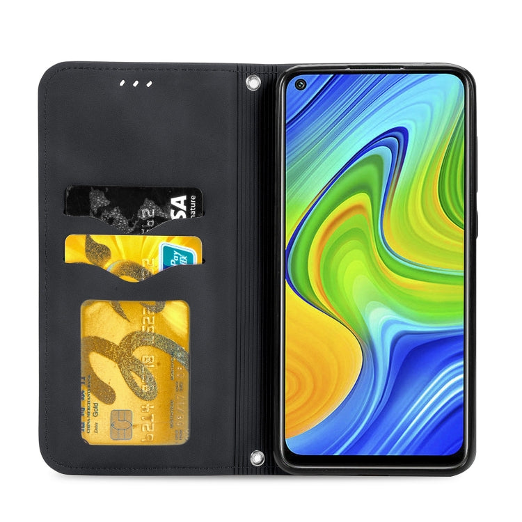 For Xiaomi Redmi 10X 4G / Redmi Note 9 Retro Skin Feel Business Magnetic Horizontal Flip Leather Case with Holder & Card Slots & Wallet & Photo Frame