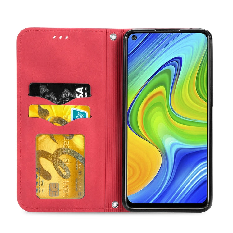 For Xiaomi Redmi 10X 4G / Redmi Note 9 Retro Skin Feel Business Magnetic Horizontal Flip Leather Case with Holder & Card Slots & Wallet & Photo Frame