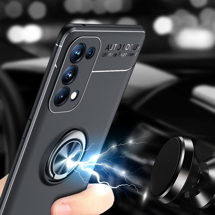 For OPPO Reno5 Pro Metal Ring Holder 360 Degree Rotating TPU Case