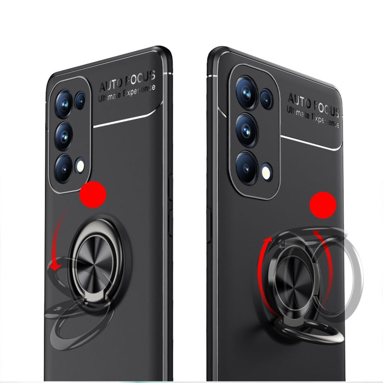 For OPPO Reno5 Pro Metal Ring Holder 360 Degree Rotating TPU Case
