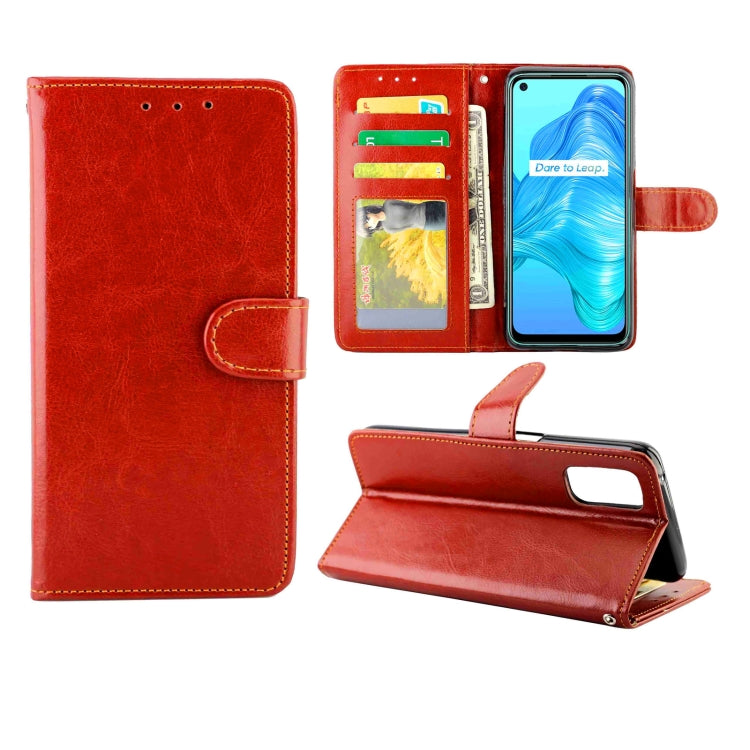 For OPPO Realme V5 5G/Realme 7 5G Crazy Horse Texture Leather Horizontal Flip Protective Case with Holder & Card Slots & Wallet & Photo Frame