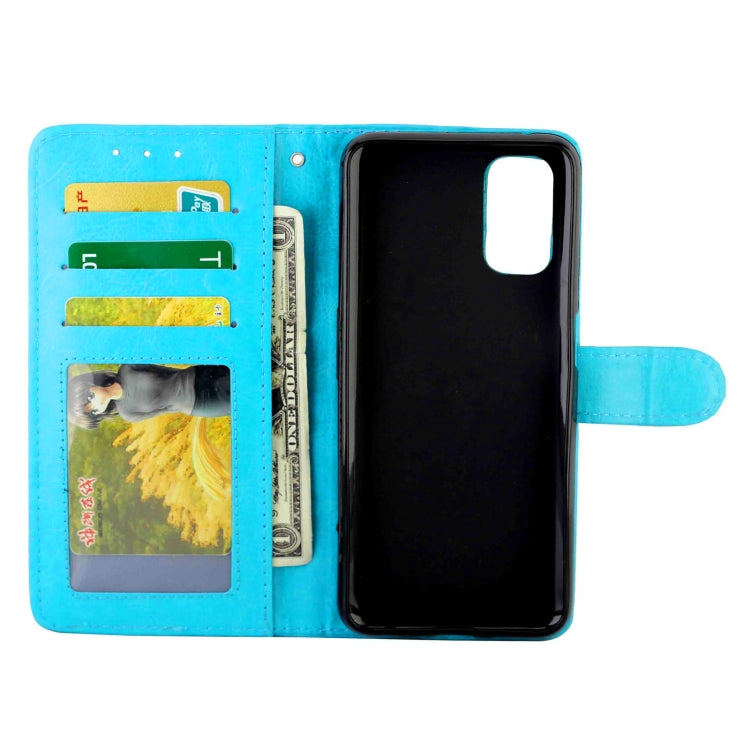 For OPPO Realme V5 5G/Realme 7 5G Crazy Horse Texture Leather Horizontal Flip Protective Case with Holder & Card Slots & Wallet & Photo Frame