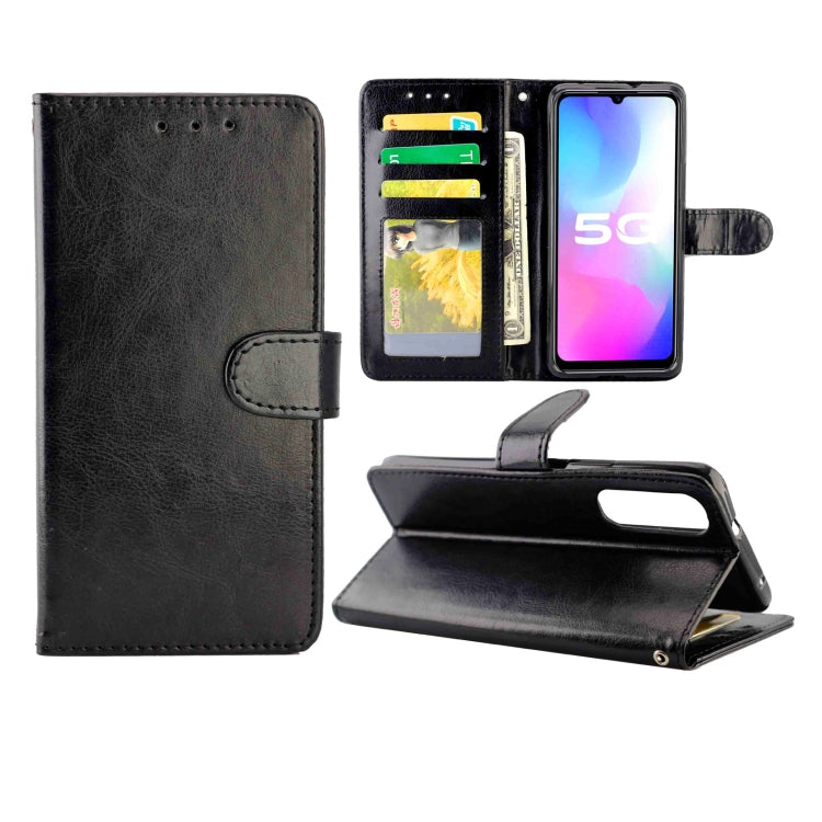 For Vivo Y73S Crazy Horse Texture Leather Horizontal Flip Protective Case with Holder & Card Slots & Wallet & Photo Frame