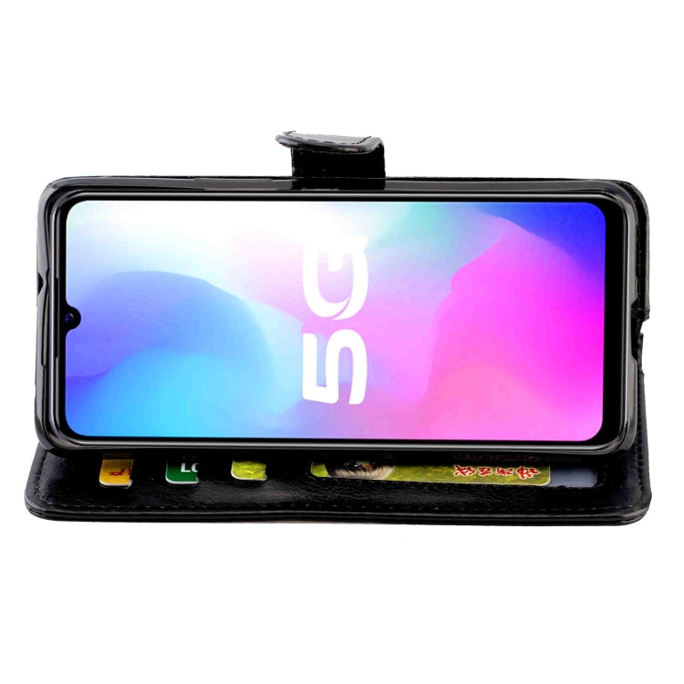 For Vivo Y73S Crazy Horse Texture Leather Horizontal Flip Protective Case with Holder & Card Slots & Wallet & Photo Frame