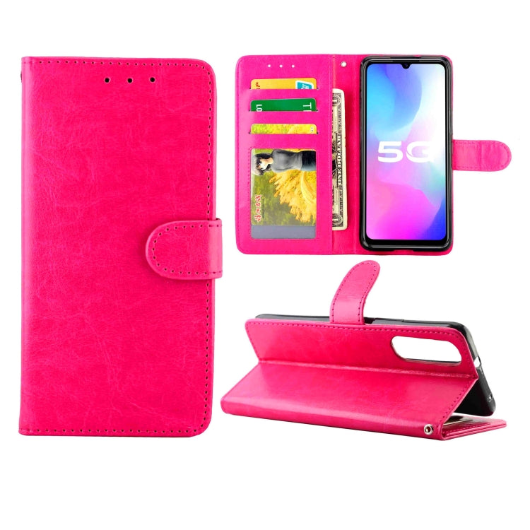 For Vivo Y73S Crazy Horse Texture Leather Horizontal Flip Protective Case with Holder & Card Slots & Wallet & Photo Frame