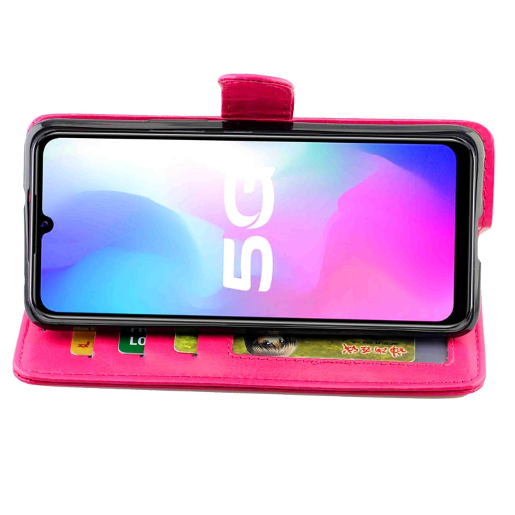 For Vivo Y73S Crazy Horse Texture Leather Horizontal Flip Protective Case with Holder & Card Slots & Wallet & Photo Frame