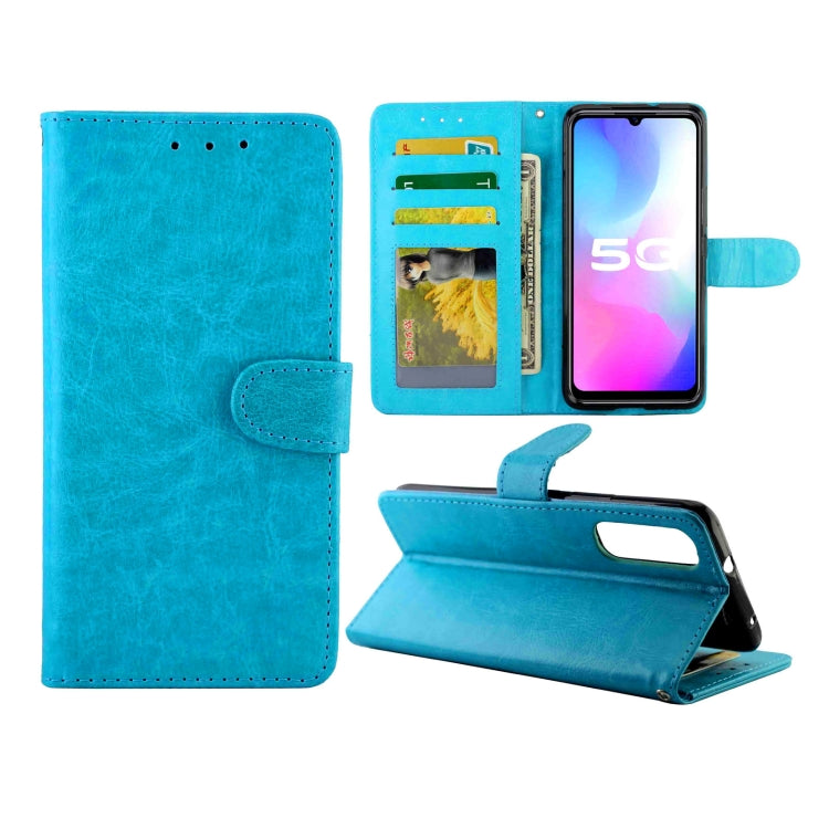 For Vivo Y73S Crazy Horse Texture Leather Horizontal Flip Protective Case with Holder & Card Slots & Wallet & Photo Frame