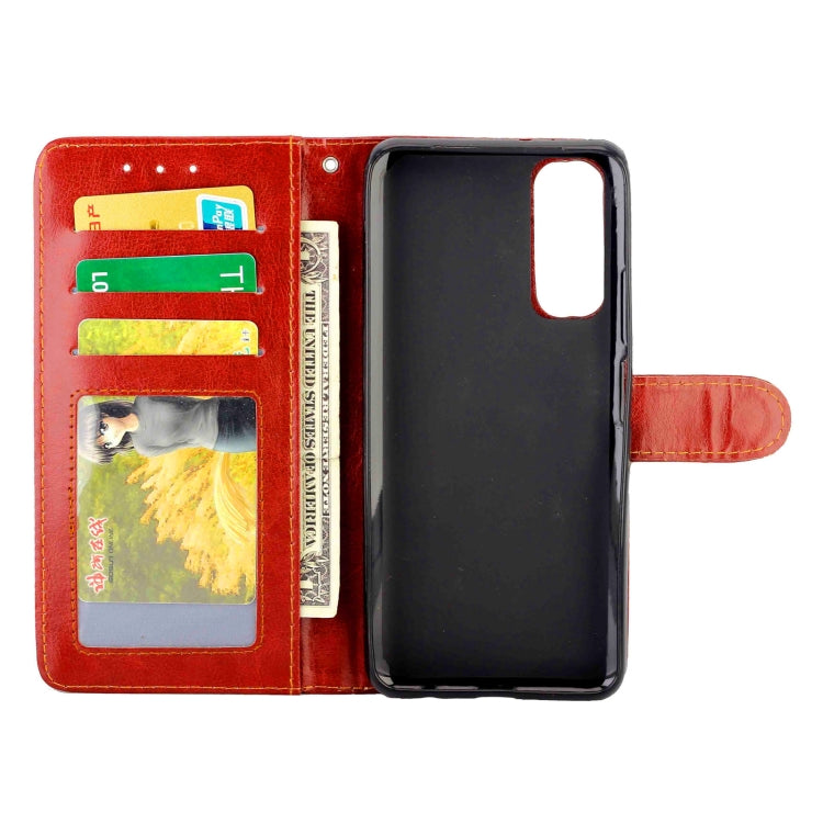 For Huawei P Smart(2021)/Y7a Crazy Horse Texture Leather Horizontal Flip Protective Case with Holder & Card Slots & Wallet & Photo Frame