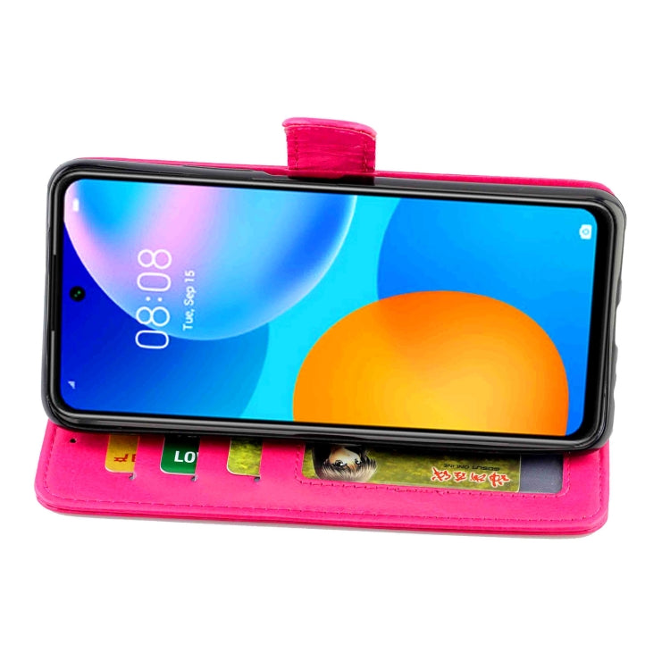 For Huawei P Smart(2021)/Y7a Crazy Horse Texture Leather Horizontal Flip Protective Case with Holder & Card Slots & Wallet & Photo Frame