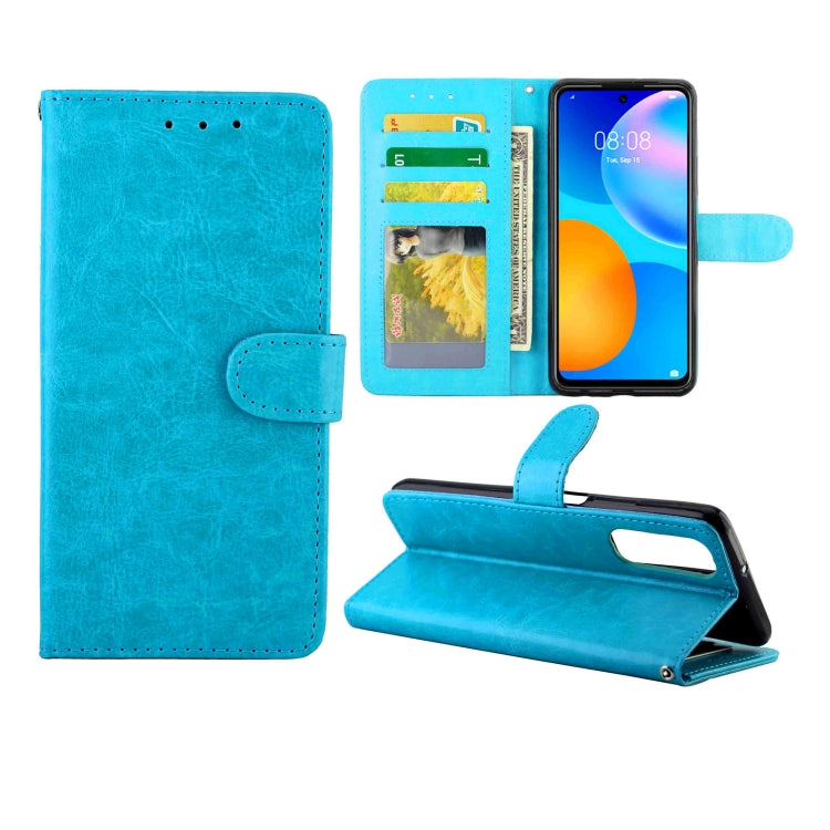 For Huawei P Smart(2021)/Y7a Crazy Horse Texture Leather Horizontal Flip Protective Case with Holder & Card Slots & Wallet & Photo Frame