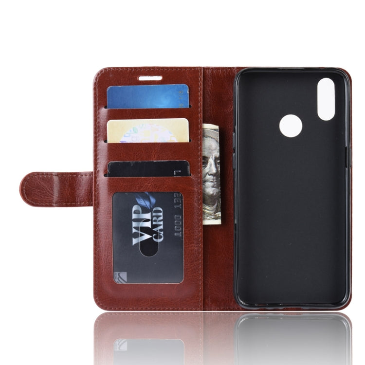 Crazy Horse Horizontal Flip PU Leather Case for OPPO Realme 3 Pro / Realme X Lite, with Wallet Holder & Card Slots & Photo Frame