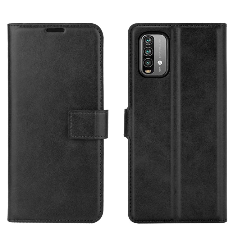 For Xiaomi Redmi Note 9 4G/Redmi 9 Power Retro Calf Pattern Buckle Card Wallet Left and Right Flip Phone Holster with Bracket Function