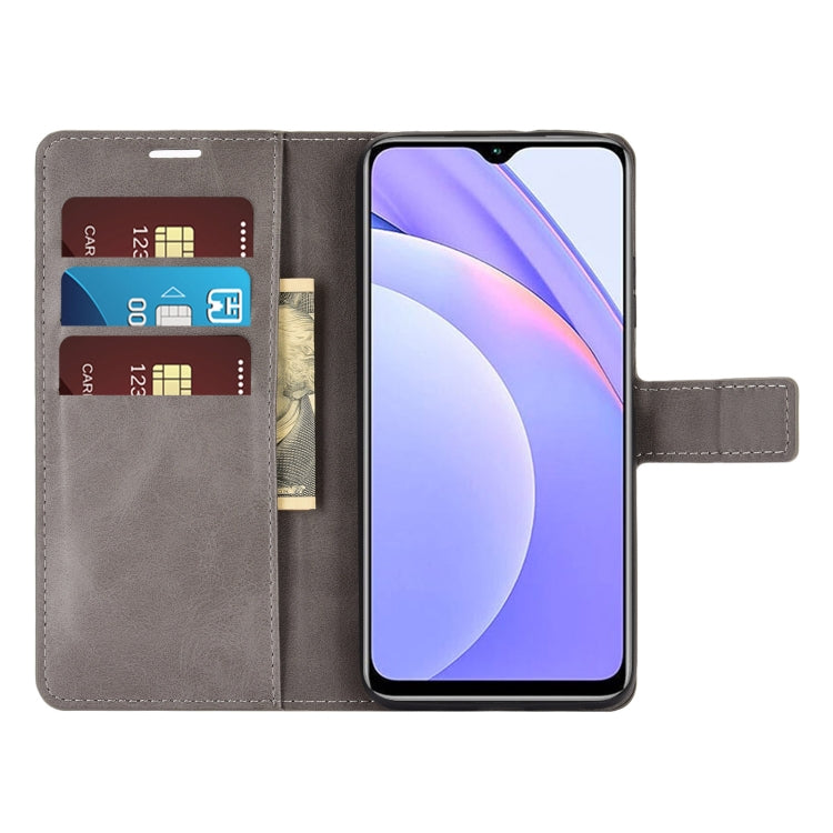 For Xiaomi Redmi Note 9 4G/Redmi 9 Power Retro Calf Pattern Buckle Card Wallet Left and Right Flip Phone Holster with Bracket Function