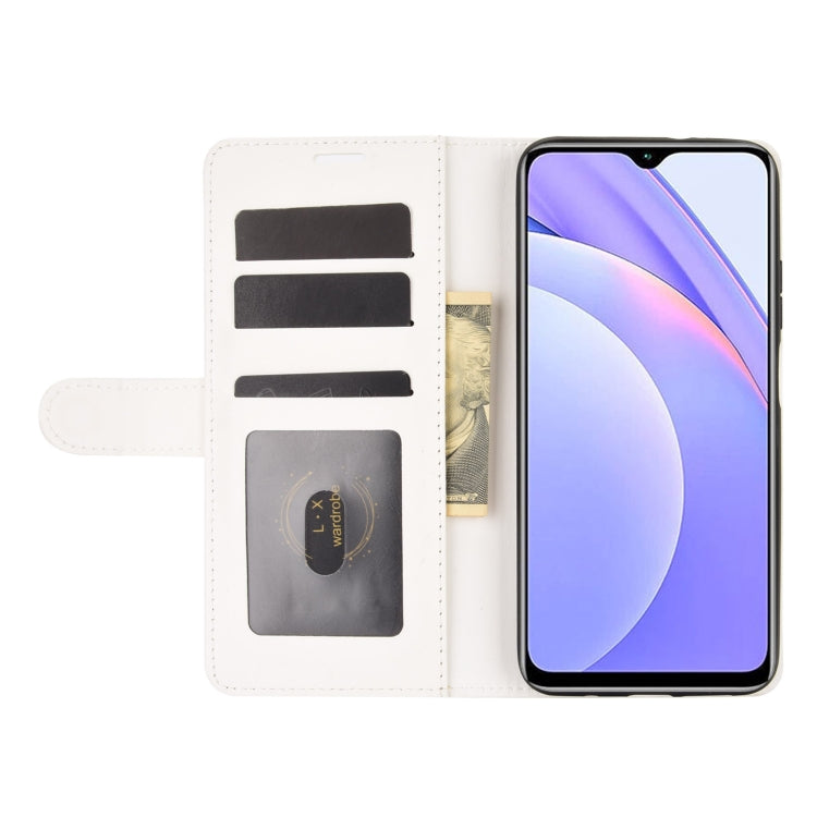 For Xiaomi Redmi Note 9 4G R64 Texture Single Horizontal Flip Protective Case with Holder & Card Slots & Wallet& Photo Frame
