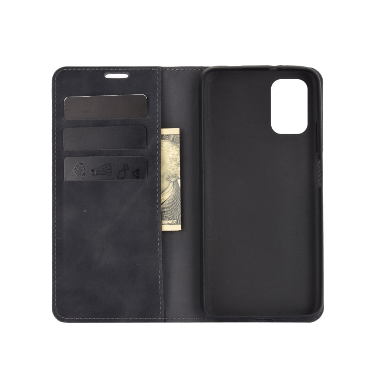 For Xiaomi Redmi Note 9 4G Retro-skin Business Magnetic Suction Leather Case with Holder & Card Slots & Wallet