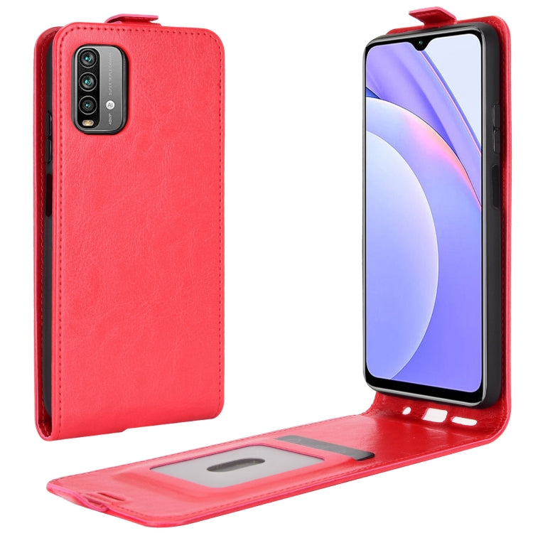 For Xiaomi Redmi Note 9 4G R64 Texture Single Vertical Flip Leather Protective Case with Card Slots & Photo Frame