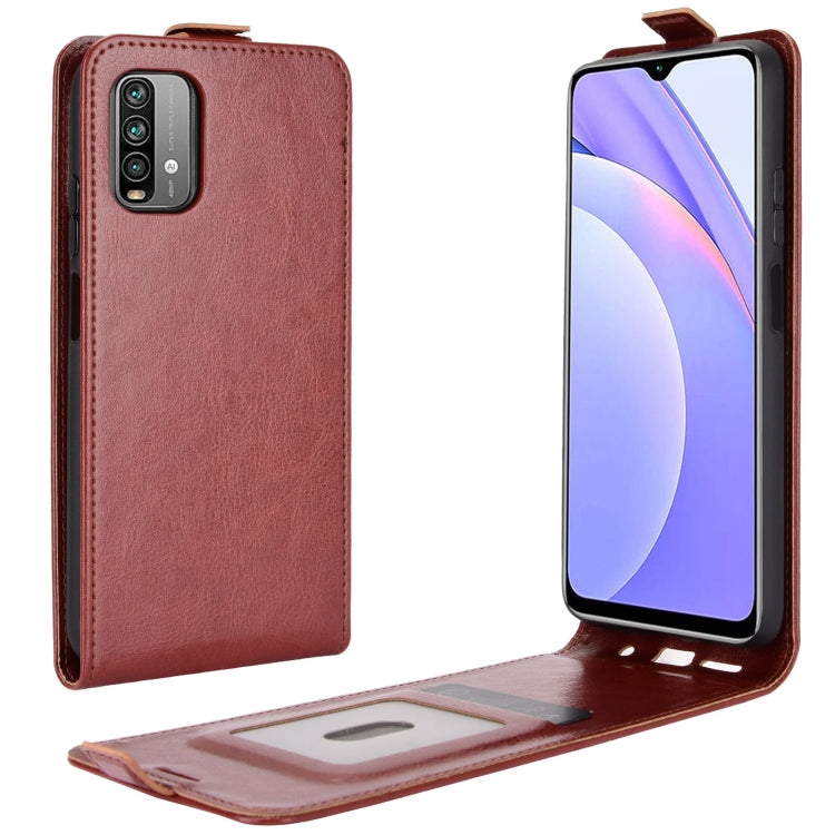 For Xiaomi Redmi Note 9 4G R64 Texture Single Vertical Flip Leather Protective Case with Card Slots & Photo Frame