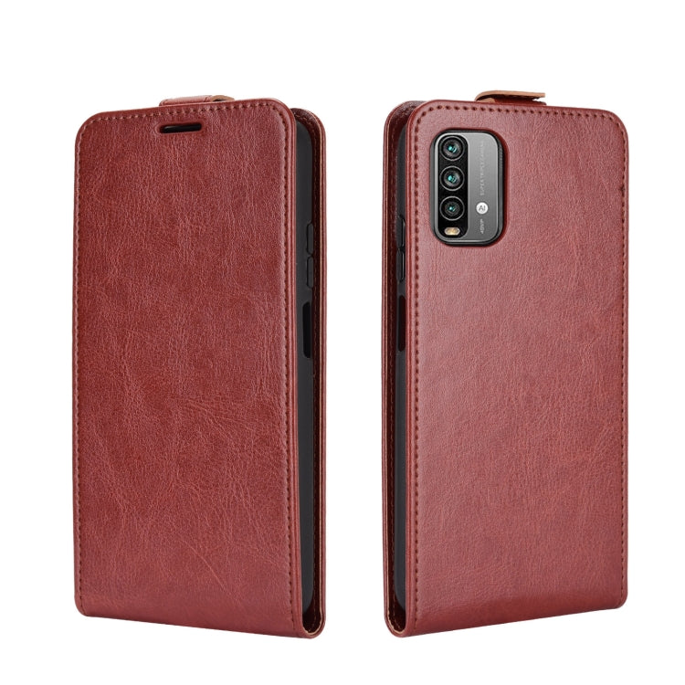 For Xiaomi Redmi Note 9 4G R64 Texture Single Vertical Flip Leather Protective Case with Card Slots & Photo Frame
