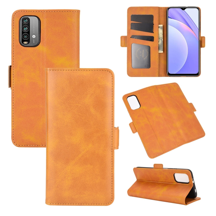 For Xiaomi Redmi Note 9 4G Dual-side Magnetic Buckle Horizontal Flip Leather Case with Holder & Card Slots & Wallet