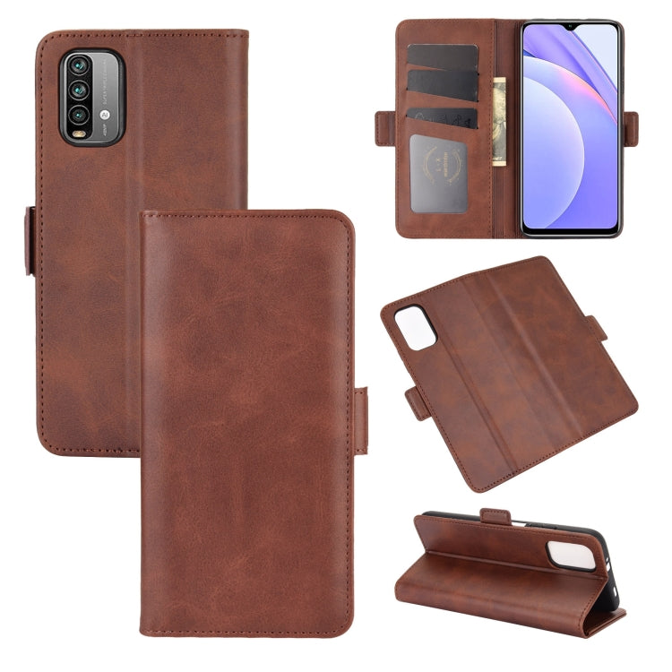 For Xiaomi Redmi Note 9 4G Dual-side Magnetic Buckle Horizontal Flip Leather Case with Holder & Card Slots & Wallet