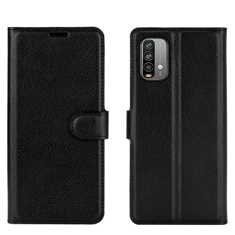 For Xiaomi Redmi Note 9 4G Litchi Texture Horizontal Flip Protective Case with Holder & Card Slots & Wallet